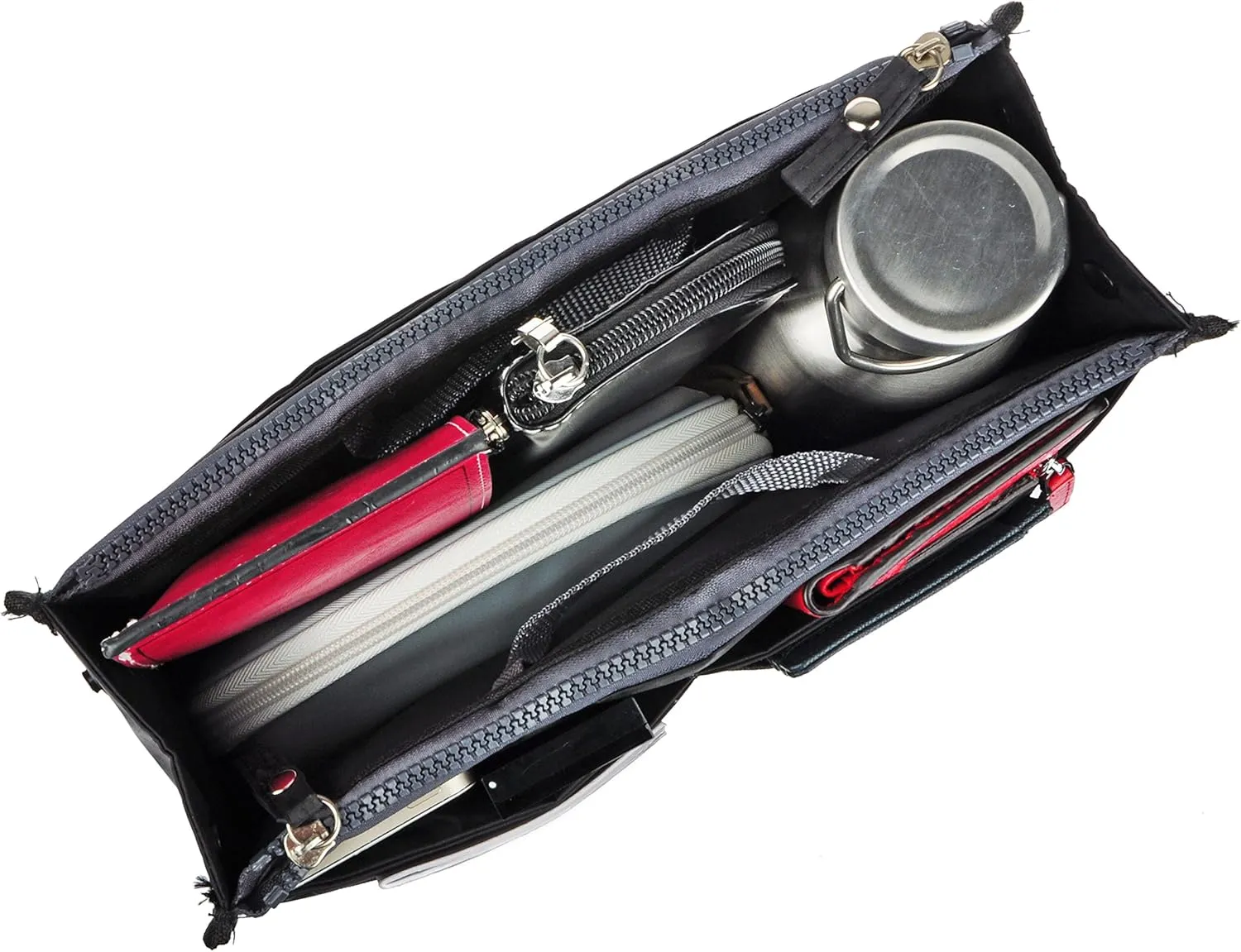 Vercord Updated Purse Handbag Organizer Insert Liner Bag in Bag 13 Pockets Black Large