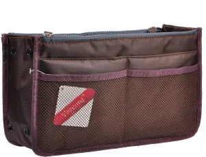 Vercord Updated Purse Handbag Organizer Insert Liner Bag in Bag 13 Pockets Coffee Small