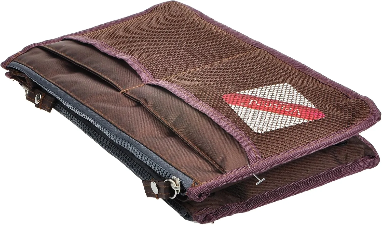 Vercord Updated Purse Handbag Organizer Insert Liner Bag in Bag 13 Pockets Coffee Small