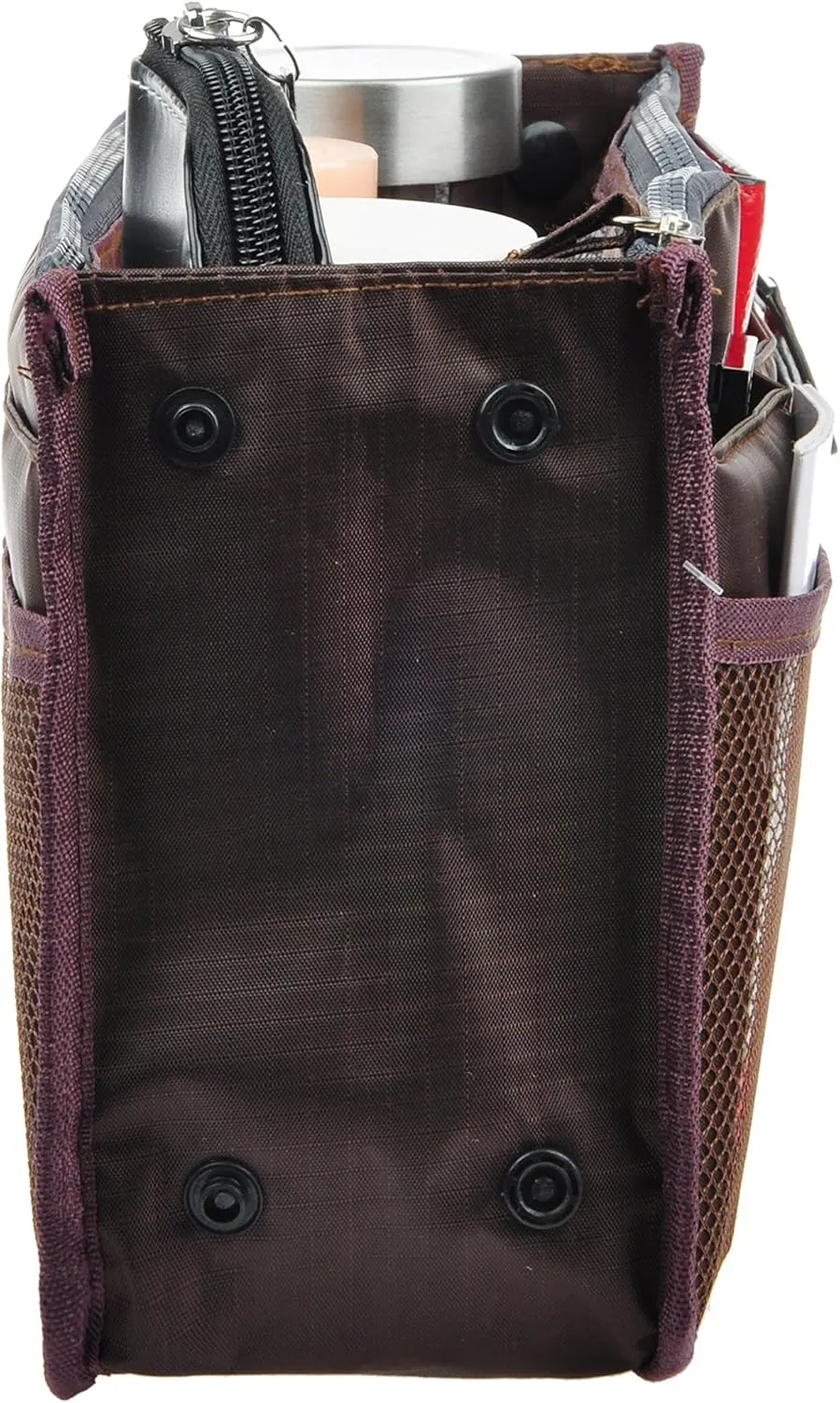 Vercord Updated Purse Handbag Organizer Insert Liner Bag in Bag 13 Pockets Coffee Small
