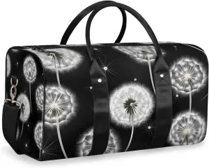 Vintage Dandelion Travel Duffle Bag for Women Men Gym Duffel Foldable Bag Waterproof Weekender Rustic Farm Plant Duffle Tote