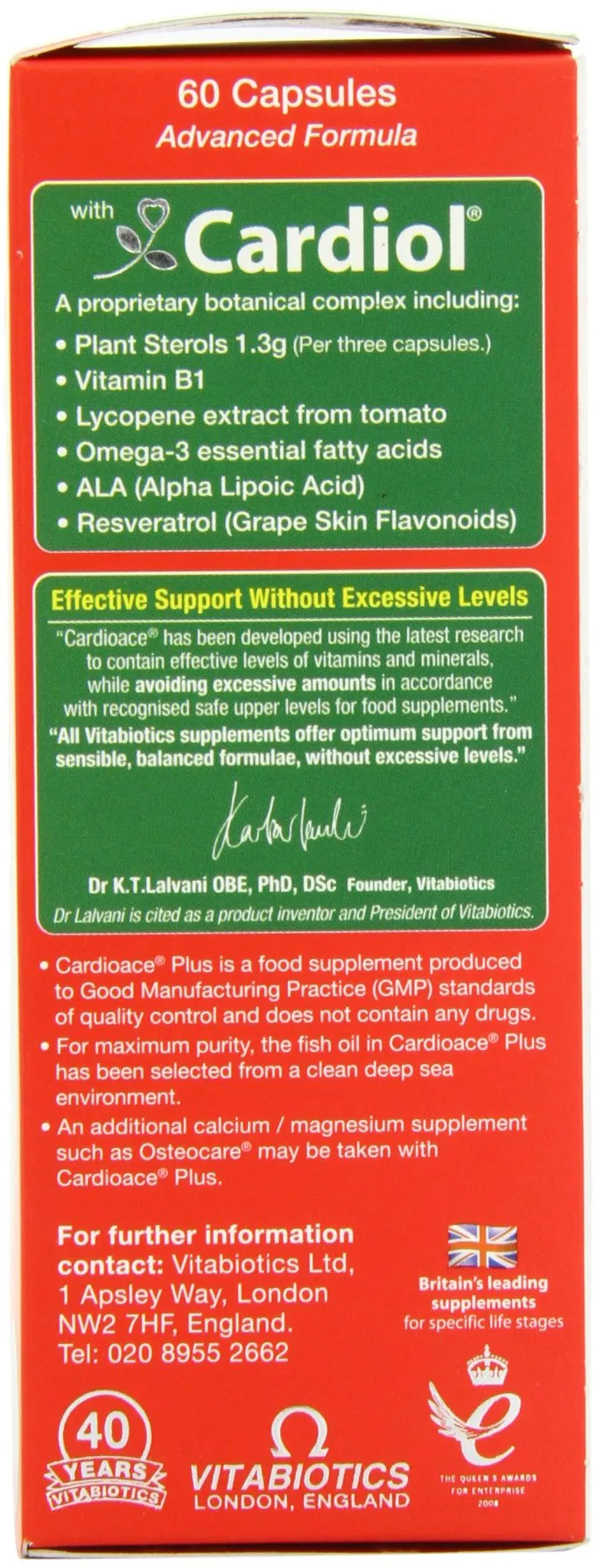 Vitabiotics Cardioace Plus 60 Capsules