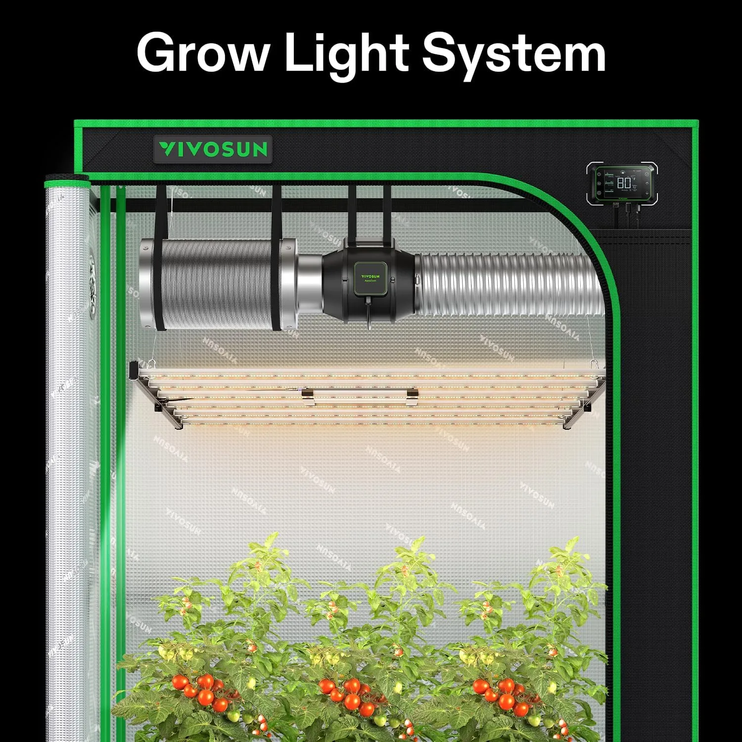 VIVOSUN VSFL6450 Bar LED Grow Light, 645W 6 Bars Plant Grow Light, Foldable & Dimmable, Full Spectrum with UR/FR Light for Indoor Plants