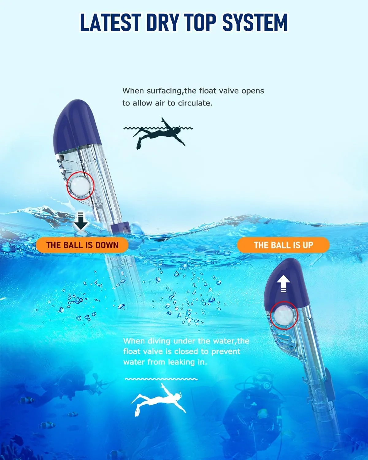 W WSTOO Multifunctional Snorkel Swim Mask That Allows You to Breathe Through Your Nose, 180 Degree Panoramic View, Anti-Fog Anti-Leak Snorkeling Gear for Adults, Best Gift for Summer Holiday Travelers