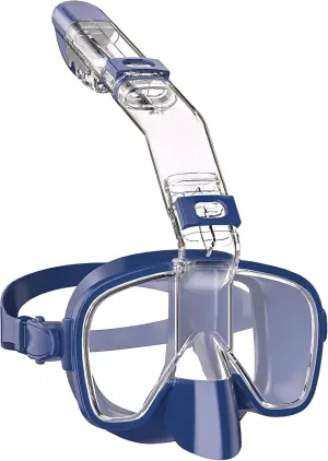 W WSTOO Multifunctional Snorkel Swim Mask That Allows You to Breathe Through Your Nose, 180 Degree Panoramic View, Anti-Fog Anti-Leak Snorkeling Gear for Adults, Best Gift for Summer Holiday Travelers