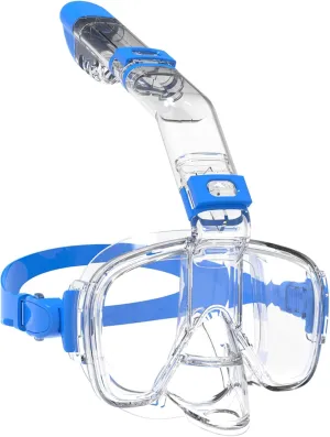 W WSTOO Multifunctional Snorkel Swim Mask That Allows You to Breathe Through Your Nose,180 Degree Panoramic View,Anti-Fog Anti-Leak with Camera Mount,Best Gift for Summer Holiday Travelers