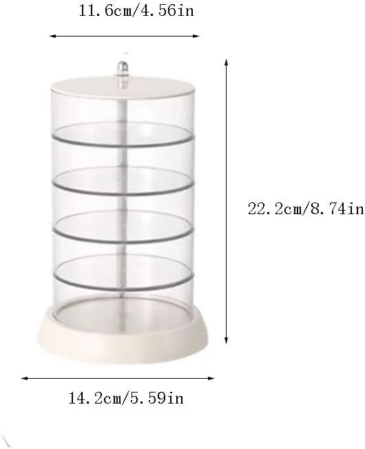 Watch Box Plastic Watch Storage Box Multi-layer Rotating Watch Box Transparent Watch Jewelry Display Box Jewelry Storage Box Watch Box For Men(L22.2cm)
