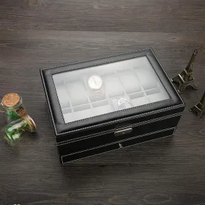 Watch Box Watch Holder PU Leather Jewelry Organizer