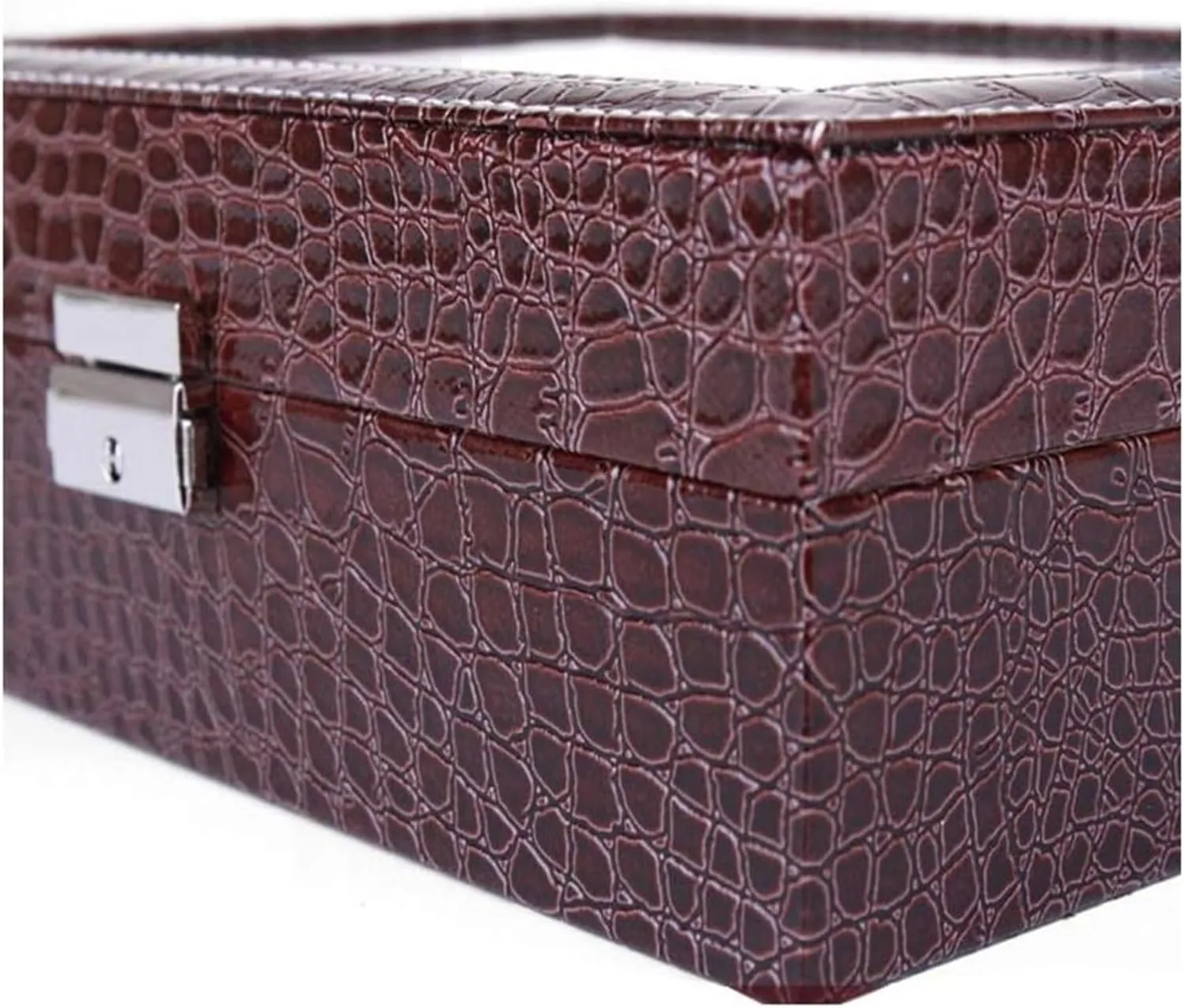 Watch Case,Elegant Large Watch Box Organizer for Men Women with 10 Slots, Transparent top, Portable Leather Watch Holder Mens Watches Case Storage Best for The Husband,