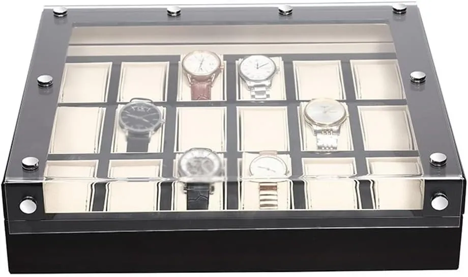Watches Box Multifunctional Watch Box Watch Large Capacity Storage Box Watch Box Watch Display Box Transparent Jewelry Box Watch Box(Medium)