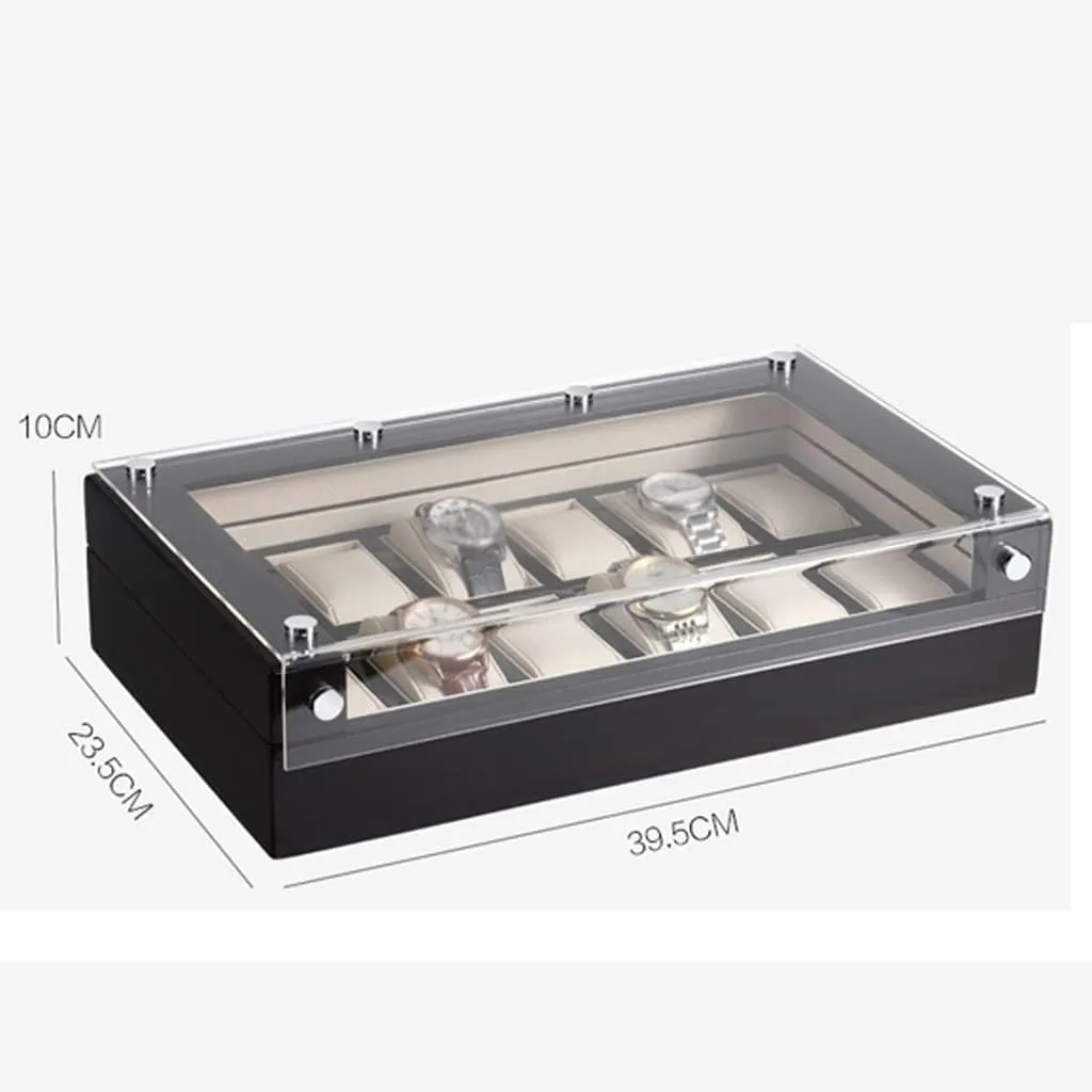 Watches Box Multifunctional Watch Box Watch Large Capacity Storage Box Watch Box Watch Display Box Transparent Jewelry Box Watch Box(Medium)