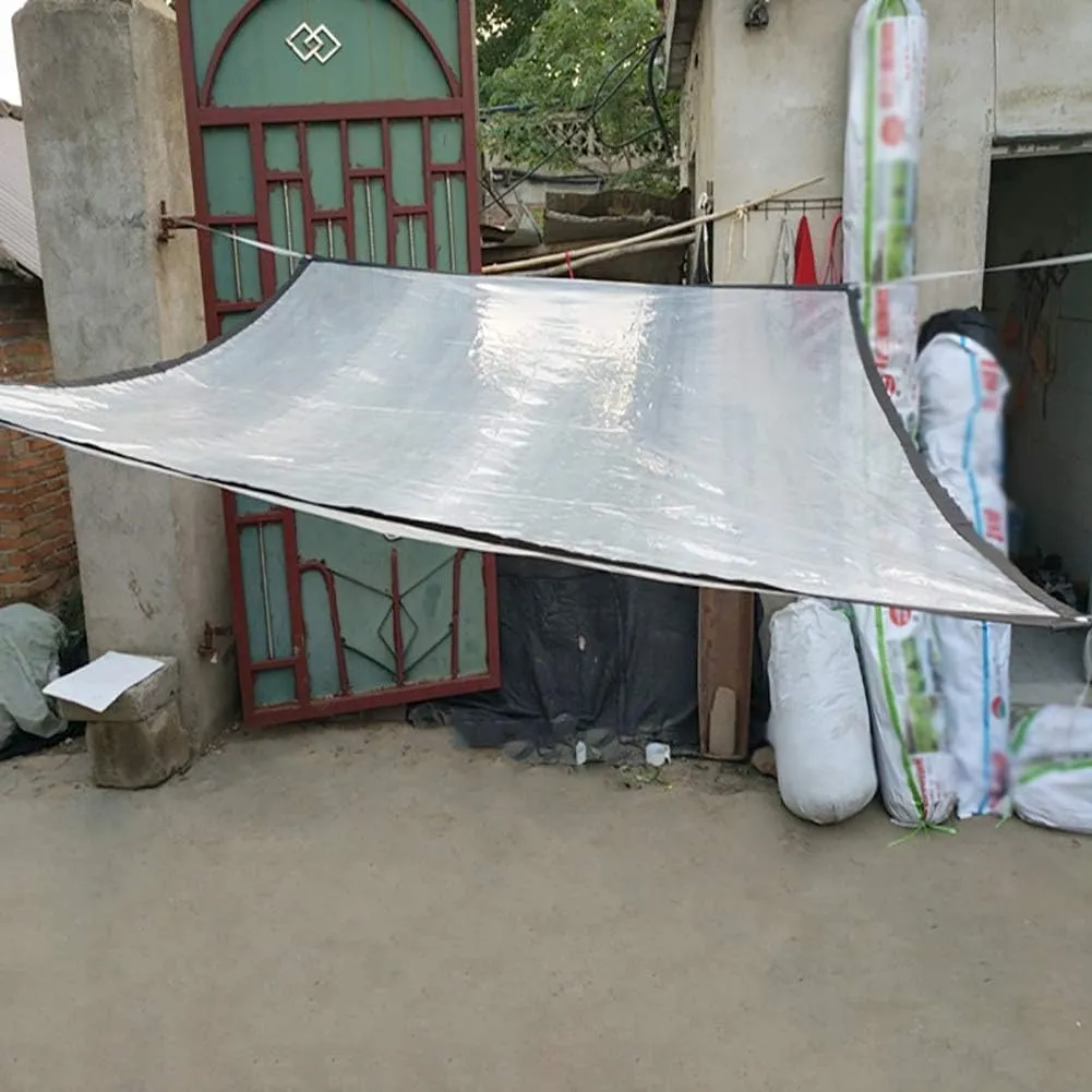 Waterproof Cover Tarp Tarpaulin Sheet,Sunshade Net, Shade Cloth, Tarpaulinsclear Waterproof with Eyelets Balcony Plant Awning Rainproof Plastic Cloth for Garden Camping Patio,F,1 * 2M