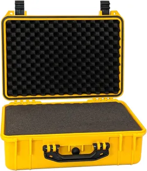 Weatherproof Equipment Cases, made of Polypropylene Plastic with Foam Insert (22" X 16.5" X 8.5" (L x W x H) (YELLOW))