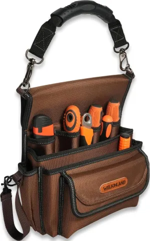 WELKINLAND 10-Pockets Electrician Pouch, Electrical Tool Belts, Heavy Duty Electrician Tool Belt, Electrician Tool Pouch, Electrical Belt Tool Pouch, Electrician Pouches Men, Electrical Pouch