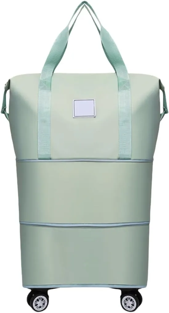 Wheeled Luggage Bag Expandable and Foldable Dry Wet Separation Water Travel Rolling Duffle Bag