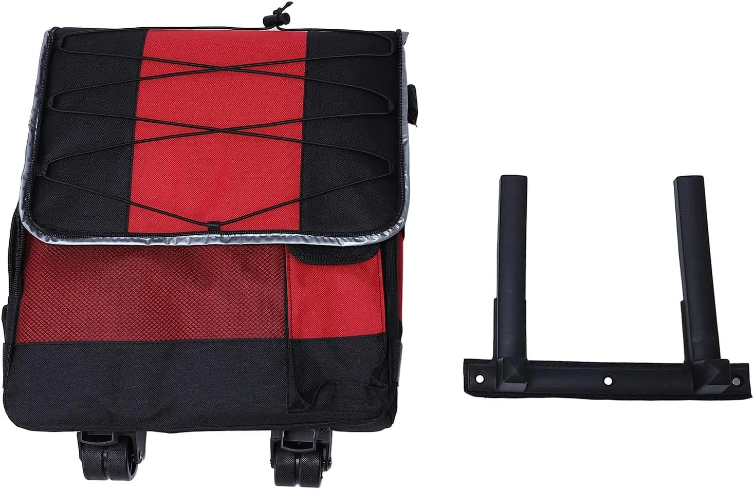 Wheeled Rolling Cooler, 43L Large Capacity Foldable Rolling Insulated Box, Insulated Portable Chiller with Ice Retention