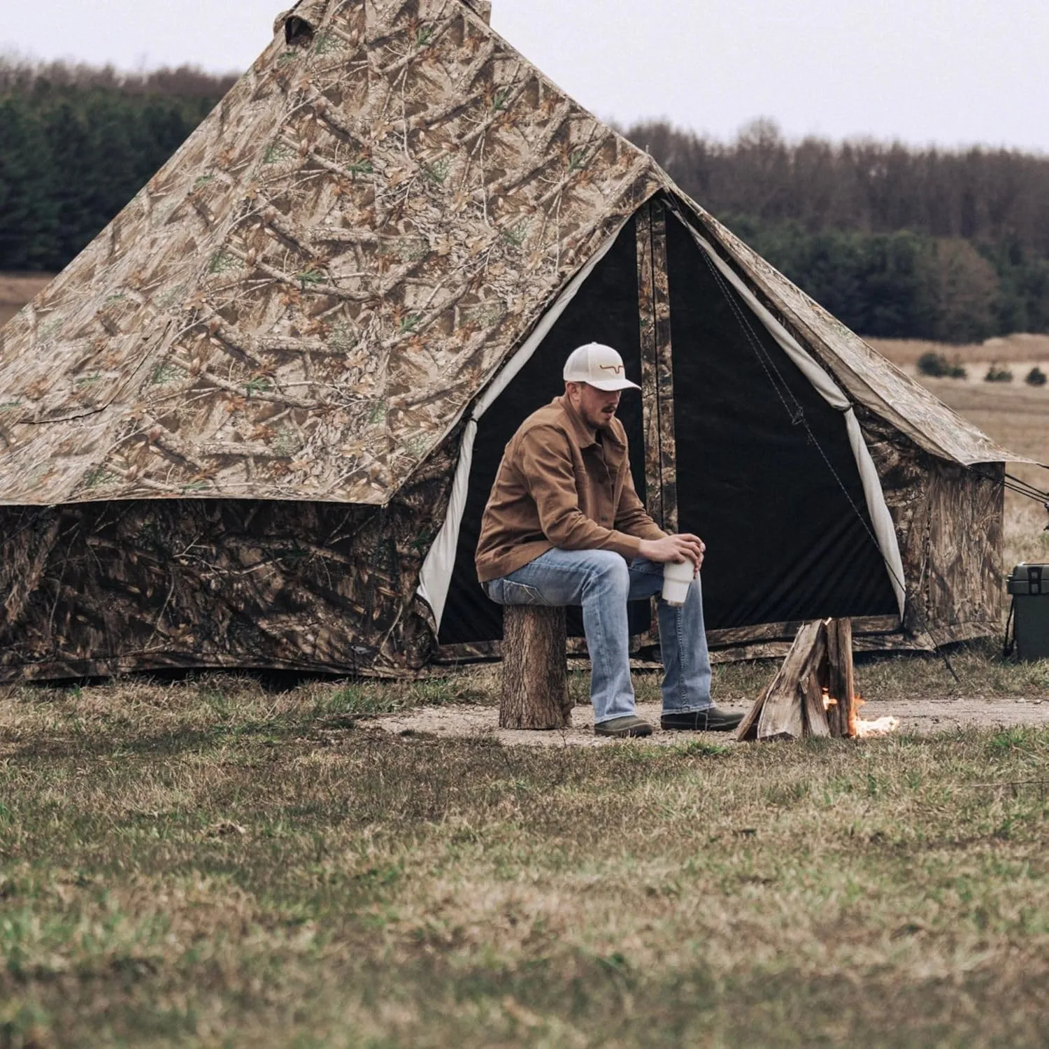 WHITEDUCK Regatta Canvas Bell Tent - w/StoveJack, Waterproof, 4 Season Luxury Camping and Glamping Yurt Tent Outdoor