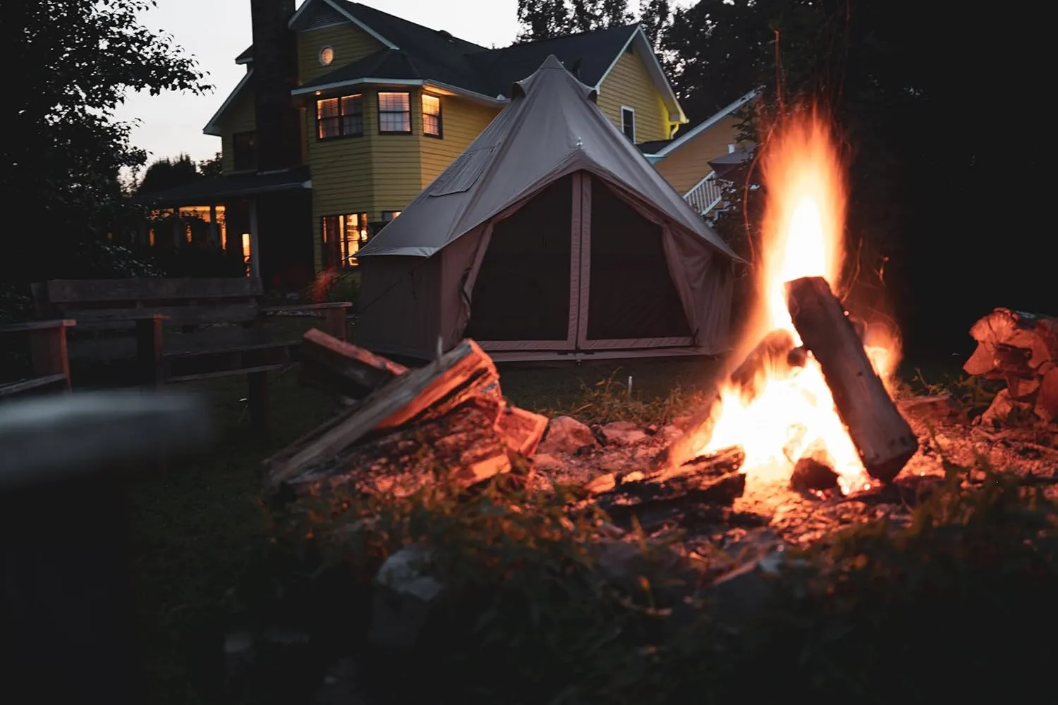 WHITEDUCK Regatta Canvas Bell Tent - w/StoveJack, Waterproof, 4 Season Luxury Camping and Glamping Yurt Tent Outdoor