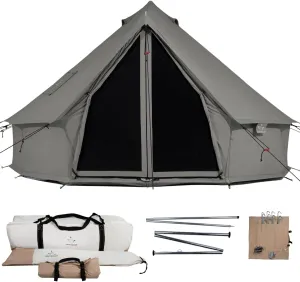 WHITEDUCK Regatta Canvas Bell Tent - w/StoveJack, Waterproof, 4 Season Luxury Camping and Glamping Yurt Tent Outdoor