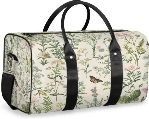 Wildflowers Botanical Floral Plant Travel Bag for Men Women, Gym Duffle Bags for Travel, Carry On Luggage Bag, Weekender Overnight Workout Bags