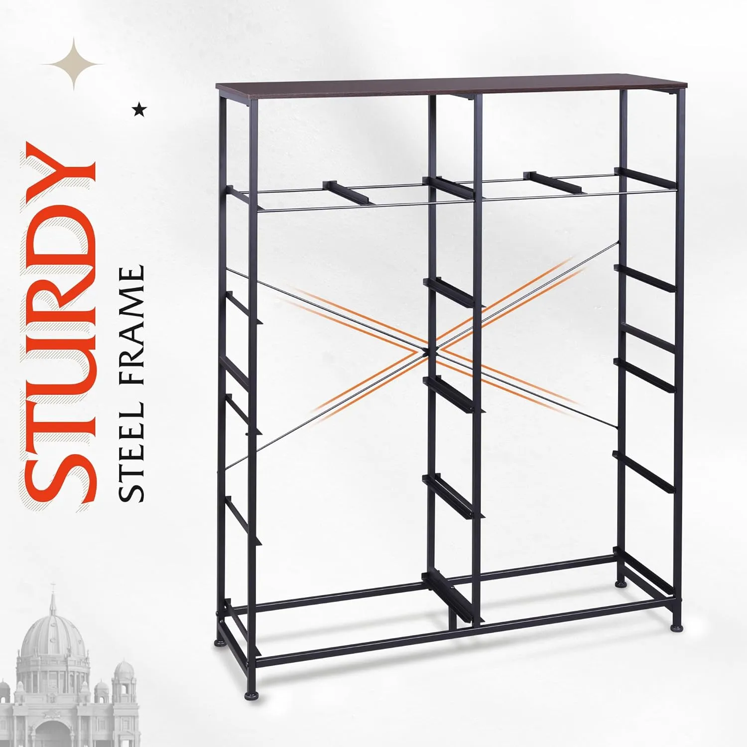 WLIVE Tall Dresser for Bedroom with 12 Drawers, Chests of Drawers, Fabric Dressers for Bedroom, Closet, Fabric Storage Dresser with Storage Drawers, Steel Frame, Wood Top, Dark Grey