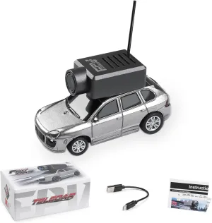 WLtoys Mini RC Car, 1:64 Scale FPV RC Drift Car with 720P HD Camera, 2.4GHz WiFi App Control with Gyro Mini Racing Toys for Kids and Adults(Silver) (Sliver)