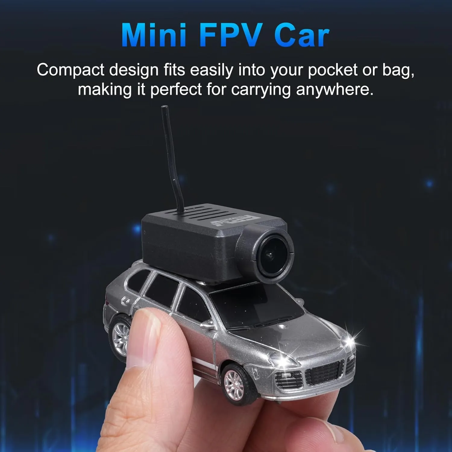 WLtoys Mini RC Car, 1:64 Scale FPV RC Drift Car with 720P HD Camera, 2.4GHz WiFi App Control with Gyro Mini Racing Toys for Kids and Adults(Silver) (Sliver)