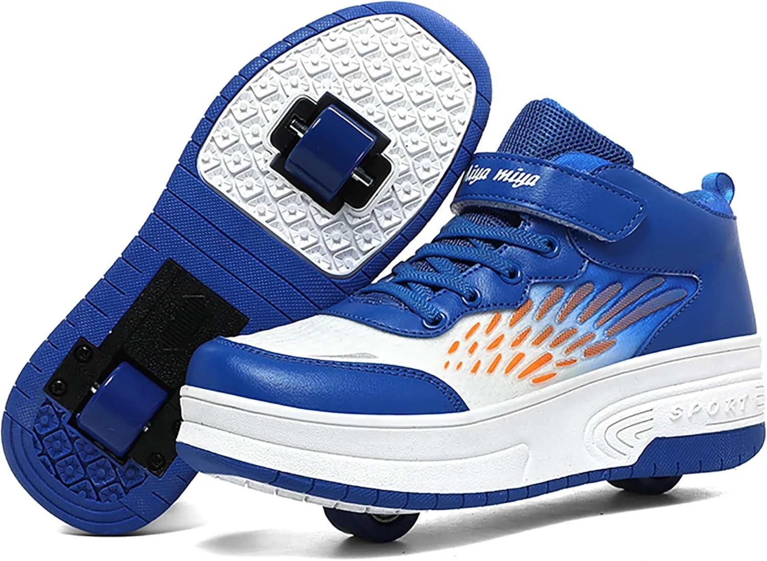 Wooowyet Roller Skate Shoes for Kids Boys Girls Rechargealbe Wheels Sneakers Fashion Roller Wheeled