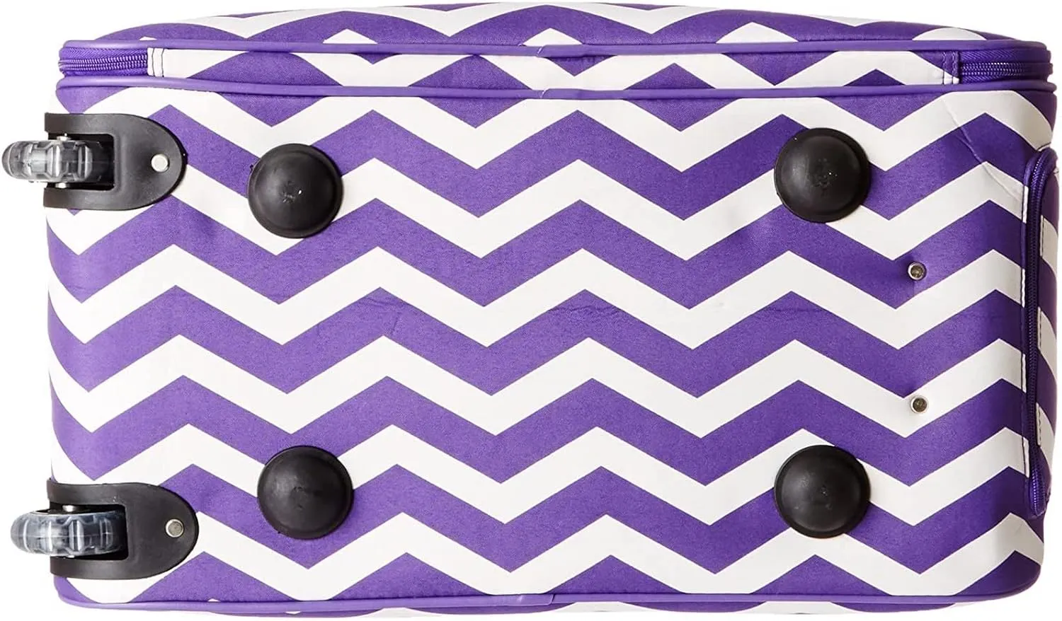 World Traveler 21-Inch Carry-On Rolling Duffel Bag, Dark Purple Chevron