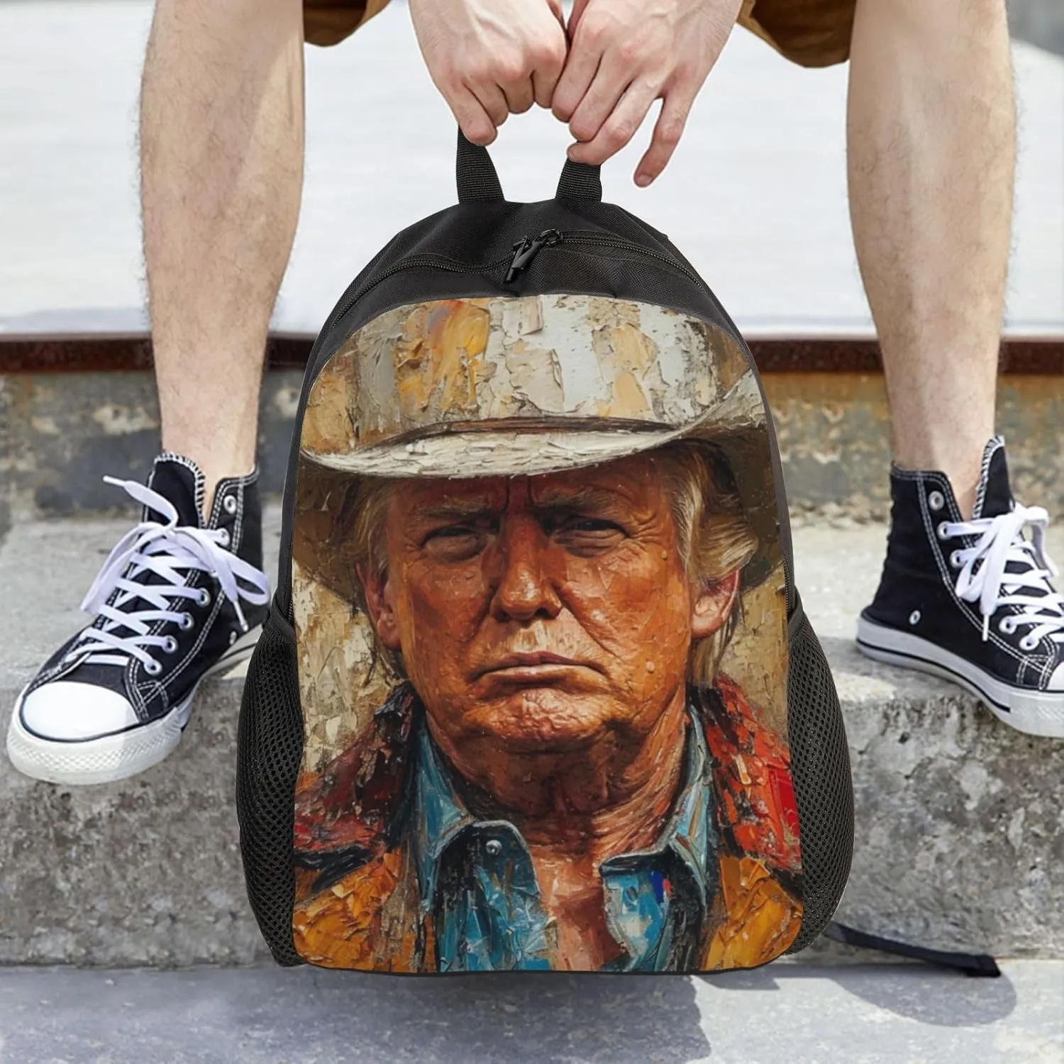 Xerial Trump Cowboy Hat Backpack Waterproof Anti Theft Durable Light Laptop Bag Backpacks For Women Men Travel Gym Backpack