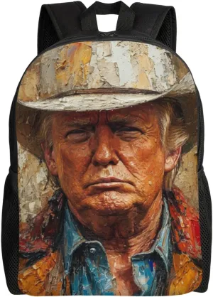 Xerial Trump Cowboy Hat Backpack Waterproof Anti Theft Durable Light Laptop Bag Backpacks For Women Men Travel Gym Backpack