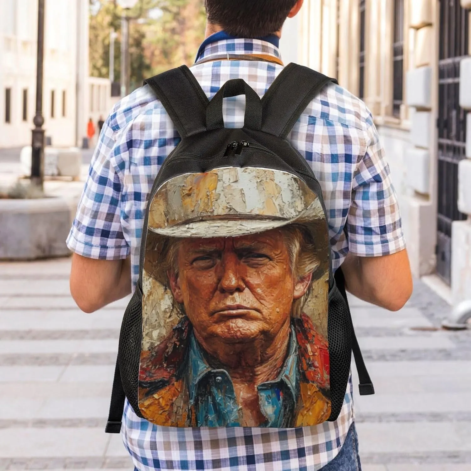 Xerial Trump Cowboy Hat Backpack Waterproof Anti Theft Durable Light Laptop Bag Backpacks For Women Men Travel Gym Backpack