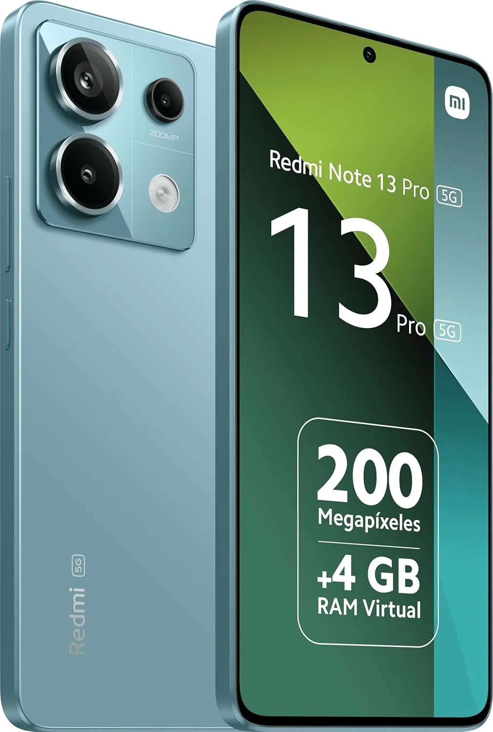 Xiaomi Redmi Note 13 PRO 5G   4G LTE (128GB   8GB) 6.67" 200MP Triple (Tmobile Mint Tello & Global) Global Bands Unlocked   (Fast Car Dual Charger Bundle) (Ocean Teal (Global ROM))