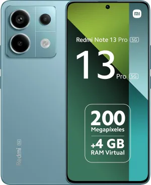 Xiaomi Redmi Note 13 PRO 5G   4G LTE (128GB   8GB) 6.67" 200MP Triple (Tmobile Mint Tello & Global) Global Bands Unlocked   (Fast Car Dual Charger Bundle) (Ocean Teal (Global ROM))