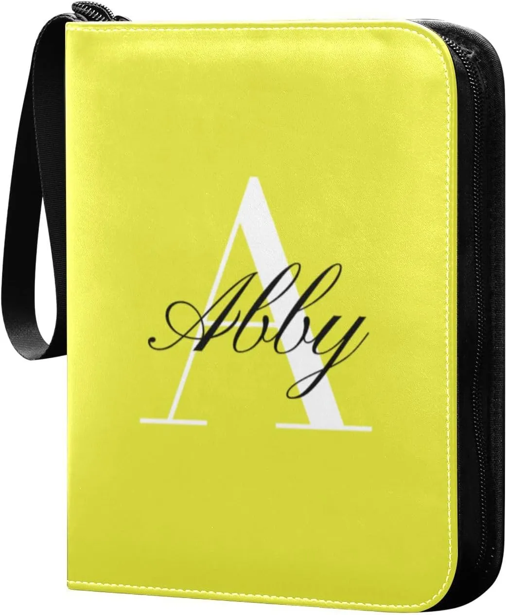 Yellow Customized Card Binder Trading Card Sleeves Baseball Cards Protectors Holder Storage Organizer for Football Basketball Sports Photo Games Card with 400 Pockets Gifts