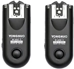 Yongnuo Upgrade RF-603 II C1 Flash Trigger/Wireless Shutter Release Transceiver Kit for Canon Rebel 300D/350D/400D/450D/500D/550D/1000D Series