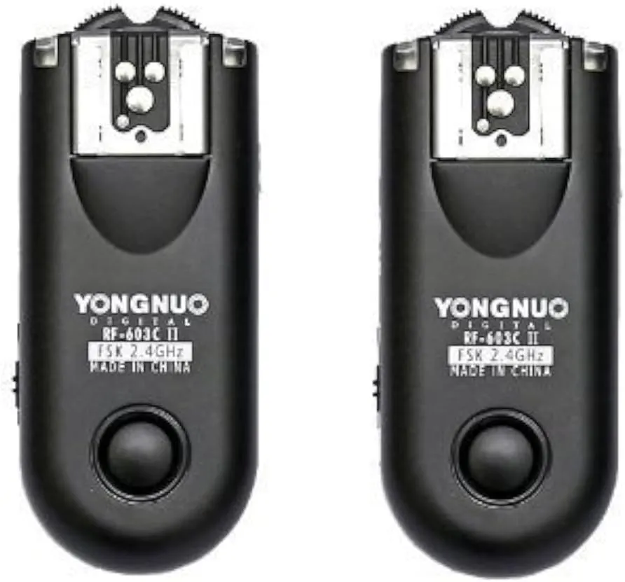 Yongnuo Upgrade RF-603 II C1 Flash Trigger/Wireless Shutter Release Transceiver Kit for Canon Rebel 300D/350D/400D/450D/500D/550D/1000D Series