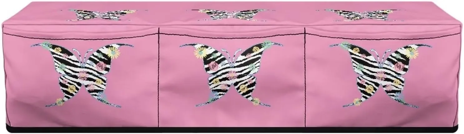 Zebra Butterfly Carrying Case Cover with Pockets Protective Organizer Accessories Waterproof Elastic Scrapbooking Die-cut Machine Covers Dust Cover