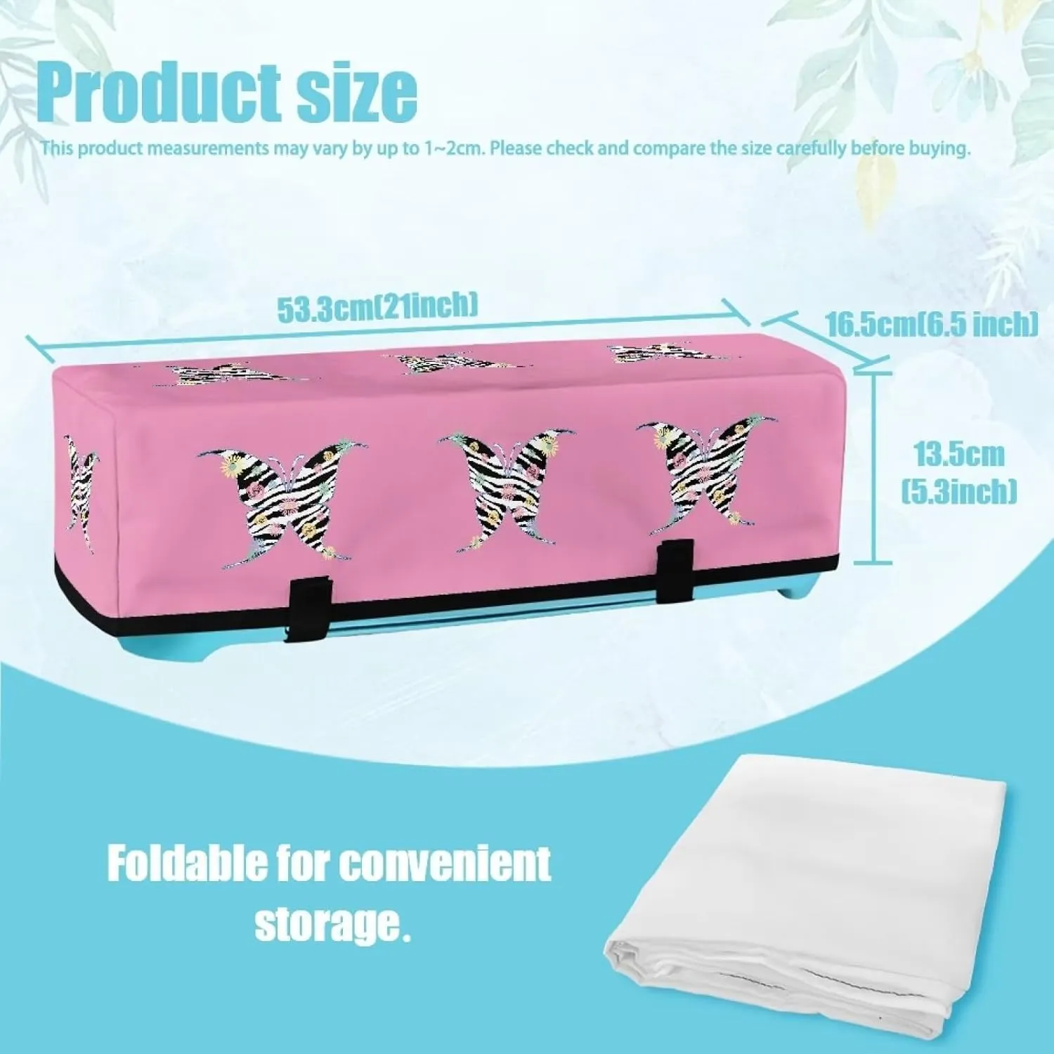 Zebra Butterfly Carrying Case Cover with Pockets Protective Organizer Accessories Waterproof Elastic Scrapbooking Die-cut Machine Covers Dust Cover
