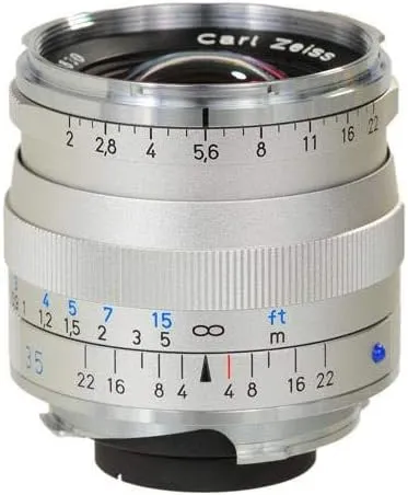 ZEISS Ikon Biogon T* ZM 2/35 Wide-Angle Camera Lens for Leica M-Mount Rangefinder Cameras, Silver
