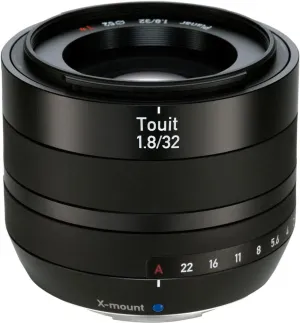 ZEISS Touit 1.8/32 Camera Lens for Fujifilm X-Mount Mirrorless Cameras, Black