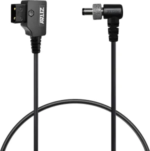 ZITAY D-Tap to DC 12V Power Cable Angle DTap DC 2.5x5.5mm Compatible with Atomos Ninja Shogun Blackmagic Video Assist Monitor Hollyland Mars 400s Lectrosonics Receiver