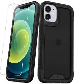 ZIZO ION Series for iPhone 12 Mini Case - Military Grade Drop Tested with Tempered Glass Screen Protector - Black Smoke