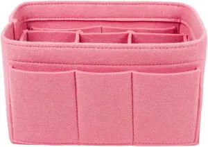 ZTUJO Purse Organizer Insert, Felt Bag Organizer For Handbag Purse Organizer,13 Colors, 6 Size (X-Large, Light Pink)
